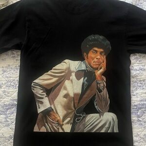 Los Angeles Apparel Black Tee with Vintage Portrait Graphic